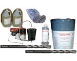 Pre-assembled injection grouting kits.