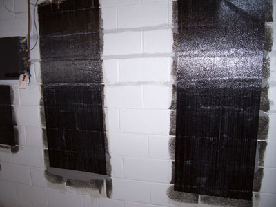 Basement Wall Carbon Fibre System installed